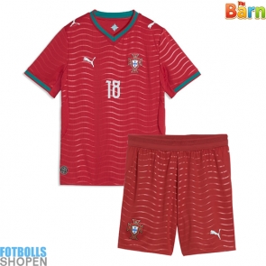 Billiga Portugal Pedro Neto #18 Hemmatröja Barn VM 2026 Kortärmad (+ Korta byxor)
